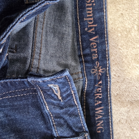 Vera Wang Indigo Wide Leg Jeans - Picture 2 of 5